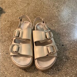 Alohas Harper Beige Double Strap Sandals EU 37